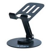 K13 Gri Telefon Standı – Metal, 360° Döner, Ayarlanabilir Yükseklik - 2