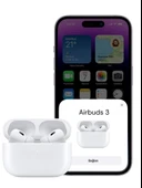 Airbuds 3 Kulak içi Bluetooth Kulaklık + AirPods Pro 3 Koruma Kılıfı iPhone Pop-Up Kablosuz Kulaklık - 4