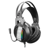 RAMPAGE RM-K71 LINE SİYAH 3,5 + USB BAĞLANTI RAINBOW AYDINLATMALI OYUNCU MİKROFONLU KULAKLIK RAMPAGE - 2