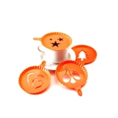 Renkli Kahve Süsleme Şablonları  - 4Lü Magic Süsleme Şablonu - 8