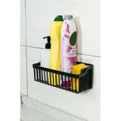 2 Li Plastik Yapışkanlı Askılı Mutfak- Banyo Rafı Düzenleyici Duş Şampuanlık - 9
