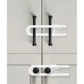 Bebek Çocuk Çekmece ve Dolap Koruma Raylı Güvenlik Sistemi Emniyet Kilidi - 2