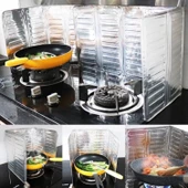 Ocak Yağ Sıçrama Koruyucu Katlanır Alüminyum Levha -Kolay Silinir Piknik Tüpü Rüzgar Önleyici Panel - 6