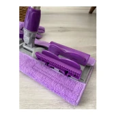 Teleskobik Cam Yer Tavan Silme - İstediğin Bezi Tak Kullan - 4 Mandallı -Yedek Bezli Mop Seti thumbnail 5