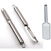 Soyacak ve Rende 2li Set Paslanmaz Çelik İnox thumbnail 3