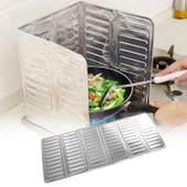 Ocak Yağ Sıçrama Koruyucu Katlanır Alüminyum Levha -Kolay Silinir Piknik Tüpü Rüzgar Önleyici Panel - 9