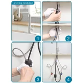 ÇOK MODLU INOX MUTFAK EVYE BATARYASI MAT GRİ MUSLUK SPİRALLİ ÇEK BIRAK BAŞLIK YAĞMURLAMA - 7