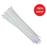 PEMSAN Klips Kablo Bağı 3.6x150 BEYAZ (100lü Paket) Kablo Cırdı - 1