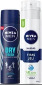 NIVEA Men Erkek Sprey Deodorant Dry Fresh 72 Saat Anti-perspirant Koruma 150ml ve NIVEA Men Hassas Tıraş Jeli 200ml, Hassas Ciltlere Özel Hızlı Koruma, Yanma Karşıtı, Alkolsüz Formül - 1