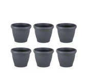 Omnipazar SO-HS04 Plastik Hasır Desenli Saksı 15 lt Antrasit 6 Adet thumbnail 1