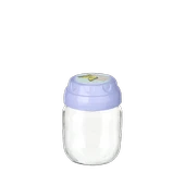 3lü Set Vintage Dekoratif Desenli Cam Kavanoz 425ml - 14,3 oz - 21