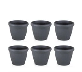 Omnipazar SO-HS05 Plastik Hasır Desenli Saksı 25 lt Antrasit 6 Adet thumbnail 1