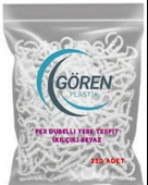 Pex Dubelli Yere Tespit Kılçık Beyaz (250 li Paket) - 3