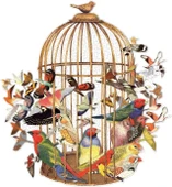 Galison Kuş Buketi Puzzle - 3