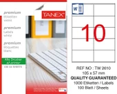 Tanex Tw-2610 Lazer Etiket A4 100 Lü - 1