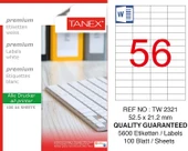 Tanex Tw-2321 Lazer Etiket  A4 100 Lü - 1