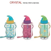 Gıpta Crystal Tritan Desenli Pipetli Matara 500 Cc Mavi - 1