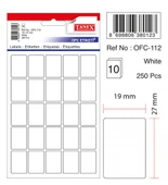 Tanex Beyaz Etiket Ölçü : 19×27 Mm Ofc-112 - 1