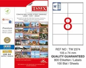 Tanex Lazer Etiket Tw-2374 105x74,25 Mm - 1