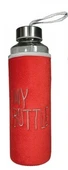 My Bottle 470 Ml Kırmızı Peluşlu Cam Matara - 1