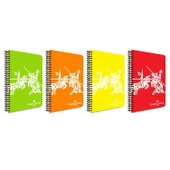 Faber Castell Defter Knights Neon Pp Kapak Spiralli 120 Yaprak Kareli 5075000458000 - 1