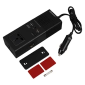 Olesson 1665 DC 12-24V 200W Oto Araç Power İnverter Ek Çakmak Girişi - TYPE-C - Çift USB - 220V Üniversal Priz - 4