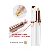 Kalem Tipi Taşınabilir İnce Uçlu Yüz Için Tüy Alıcı Kaş Bıyık Epilasyon Aleti (Pil Dahildir) - 7