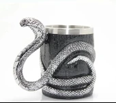 Paslanmaz Çelik Yılan Tasarımlı Kupa Bardak - 1