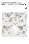 NOU Hayvan Haritası Welsoft Battaniye (80x120) - Animal Map - 5