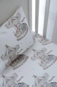 NOU Atlıkarıncalı  Bebek Lastikli Çarşaf Seti (80X160+15) - Carousel - 2