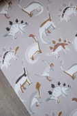 NOU Dinozorlu Organik Bebek Lastikli Çarşaf Seti (55x95+15) - Dinosaurs - 3