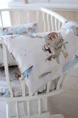 NOU Hayvan Haritası Organik Anne Yanı Nevresim Takımı (60x100) - Animal Map - 3