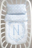 NOU Harf Serisi N Harfi Anne Yanı Nevresim Takımı ( 60x100) - Noble Serie - MAVİ thumbnail 3