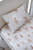 NOU Balerin Periler Organik Bebek Lastikli Çarşaf Seti (80X160+15) - Fairy Garden - 1