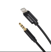 Tonex Ax-02 Lightning To Aux Ses 3.5mm Audio Kablosu -  Siyah - 1