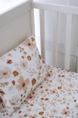 NOU Çiçek Bahçesi Organik Bebek Lastikli Çarşaf Seti (60x120+15) - Floral Joys - 1