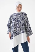 TUNCAY Asimetrik Kesim Rahat Lalıp Garnili Özel Günler Ve Günlük Giyime Uygun Tunik,bluz thumbnail 4