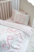 NOU Harf Serisi S Harfi Bebek Boy Nevresim Seti ( 100x150) - Noble Serie Pembe - 4