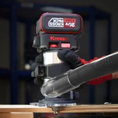 Kress KUD26.91 20Volt Kömürsüz 6/8mm Devir Ayarlı Şarjlı Profesyonel Avuç İçi El Frezesi Formika Tıraşlama (Akü Dahil Değildir) - 7