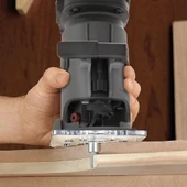 Kress KUD26.91 20Volt Kömürsüz 6/8mm Devir Ayarlı Şarjlı Profesyonel Avuç İçi El Frezesi Formika Tıraşlama (Akü Dahil Değildir) - 9