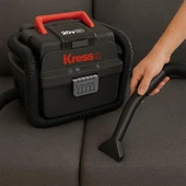 Kress KH035.9 20Volt 250W/17Kpa Kömürsüz Flexi Esnek Hortumlu Profesyonel Şarjlı Islak/Kuru Süpürge & Üfleme (Akü Dahil Değildir) - 10
