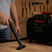 Kress KH035.9 20Volt 250W/17Kpa Kömürsüz Flexi Esnek Hortumlu Profesyonel Şarjlı Islak/Kuru Süpürge & Üfleme (Akü Dahil Değildir) - 8