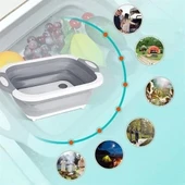 Katlanabilir Süzgeçli Kesme Tahtası ve Badya thumbnail 4