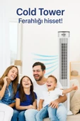 İnova Cold Tower Kule Tipi Büyük Boy 65 Watt Kumandalı Serinletici Vantilatör thumbnail 5