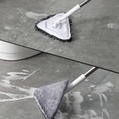 Teleskopik Saplı 150 cm Üçgen Mop Cam Duvar Tavan Fayans Parke Temizleyici Mop thumbnail 2