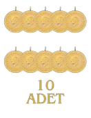 10 Adet Eski Tarihli Yarım Altın - 2