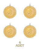 4 Adet Eski Tarihli Yarım Altın - 2