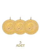 3 Adet Eski Tarihli Yarım Altın - 2