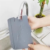 Lavabo İçin Silikon Esnek Mat Musluk Sapı Damlama Tutucu Raf Mutfak Tezgahı Sıçrama Koruma thumbnail 6