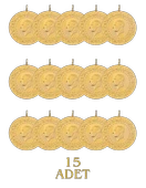 15 Adet Eski Tarihli Tam Altın - 2